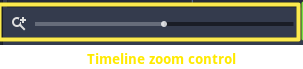 Timeline zoom level contro