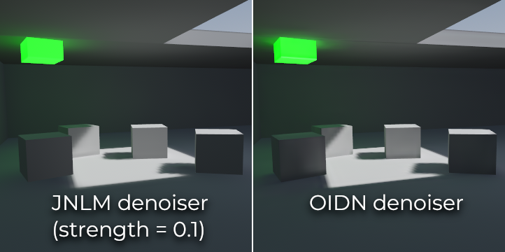 Comparison between JNLM and OIDN denoisers